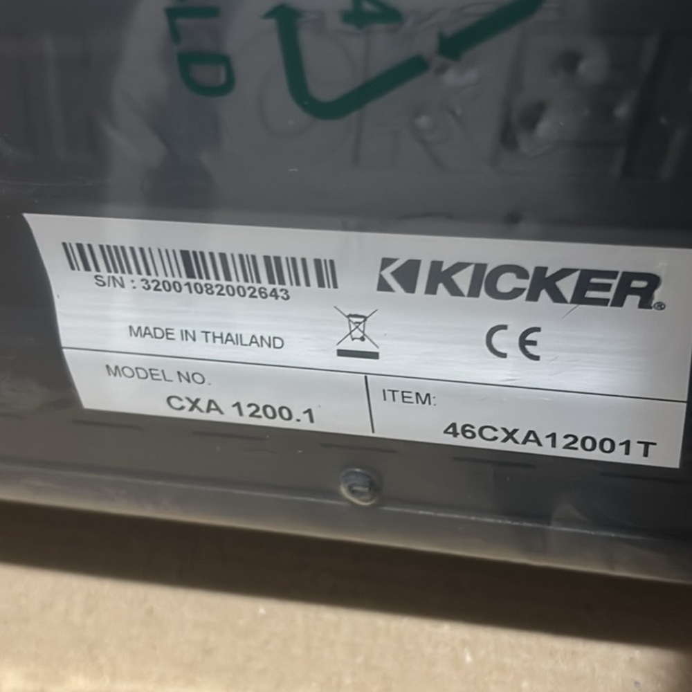 Kicker CXA1200.1 Car Amplifier - Black